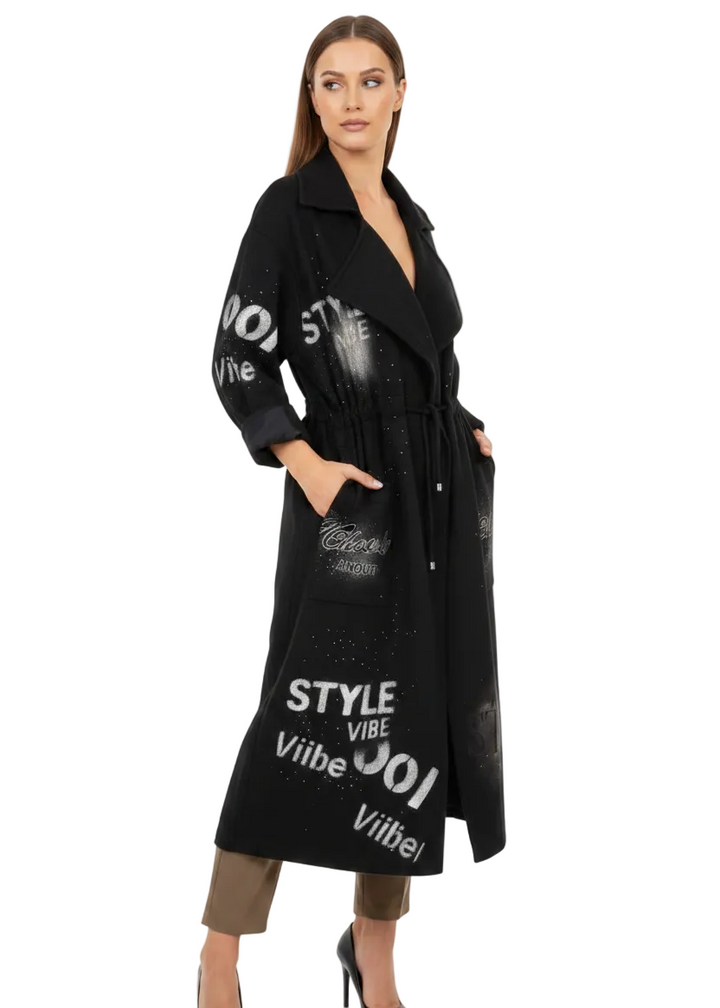 CORDUROY WAIST TRENCH COAT BY ANGELA