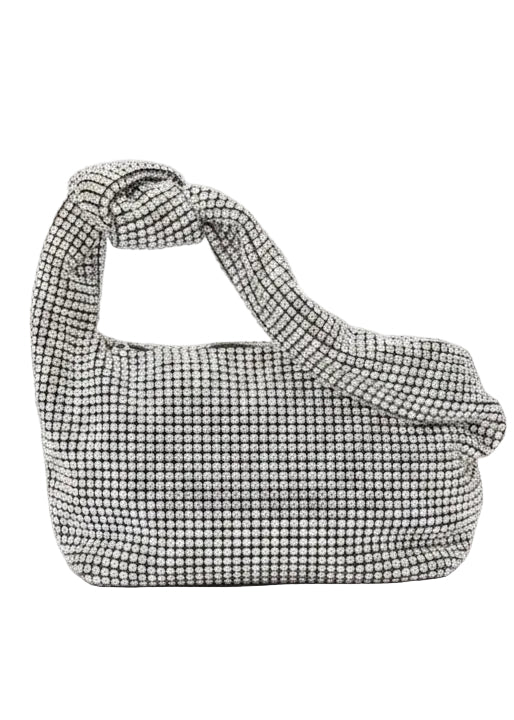 Crystal Knot Handle Bag by Runway Secrets
