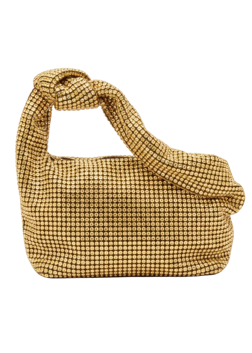 Crystal Knot Handle Bag by Runway Secrets