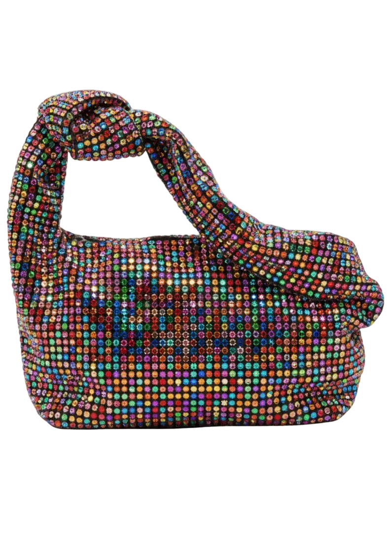 Crystal Knot Handle Bag by Runway Secrets