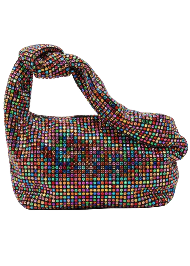 Crystal Knot Handle Bag by Runway Secrets