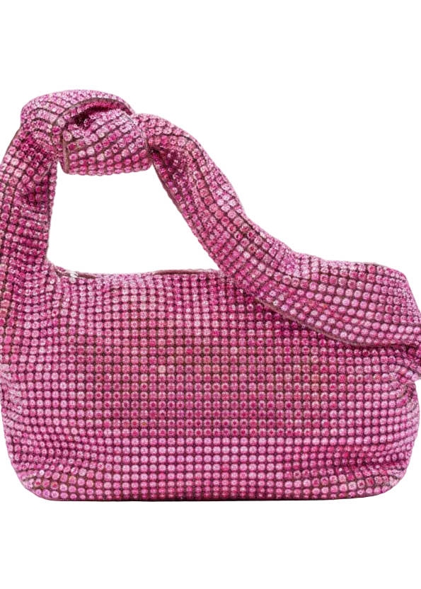 Crystal Knot Handle Bag by Runway Secrets