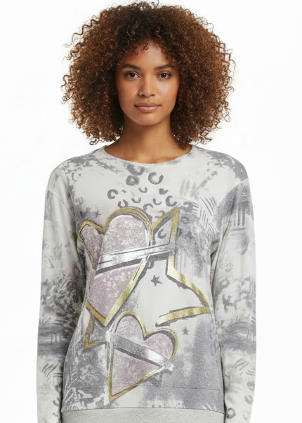 Abstract Star & Heart Knit by Tutti Bella