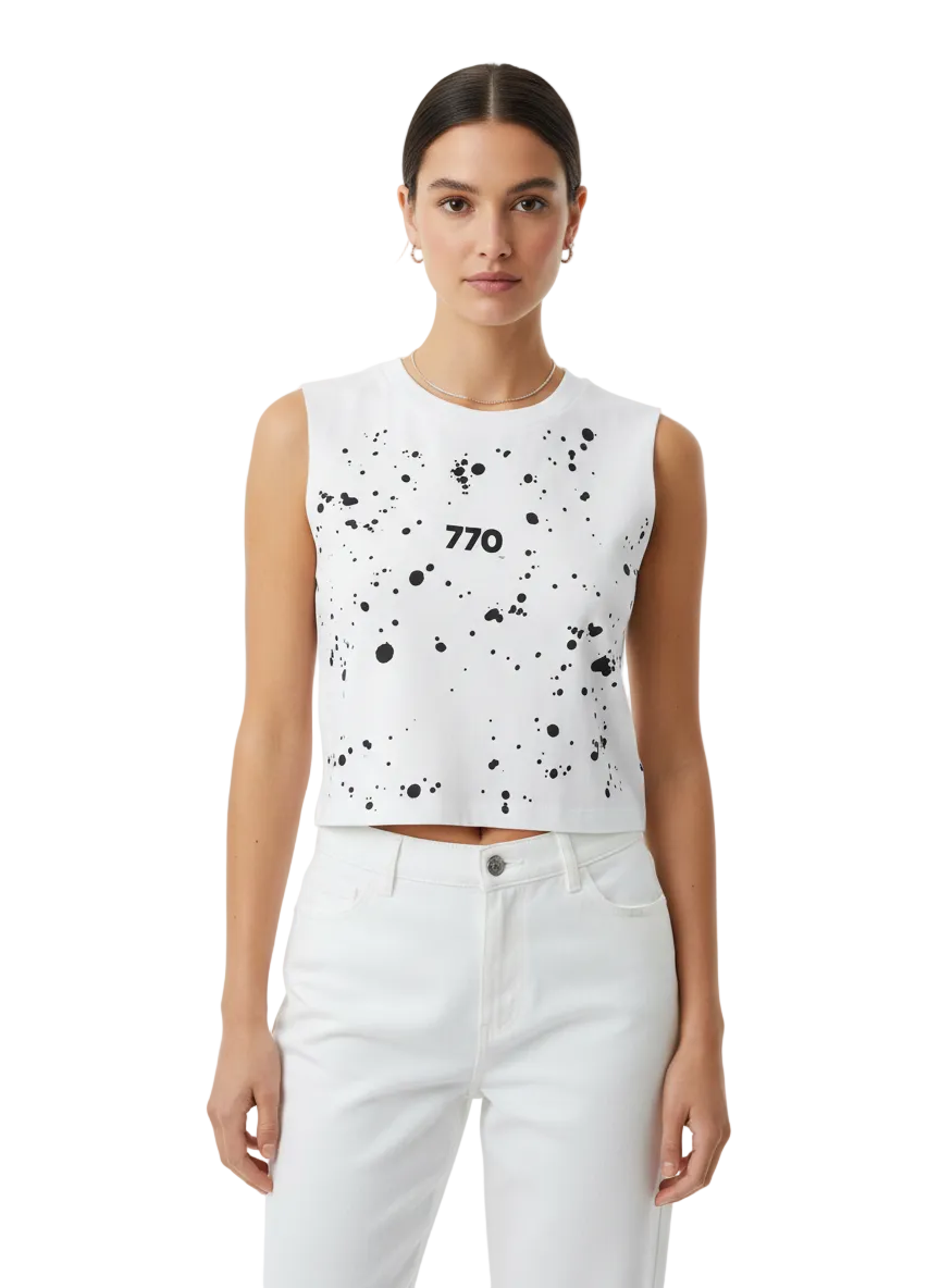 SPRINKLE SLEEVELES TEE BY SEVEN SEVENTY