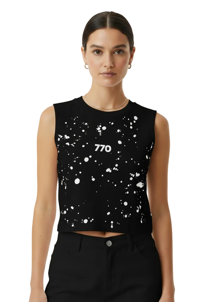 SPRINKLE SLEEVELES TEE BY SEVEN SEVENTY