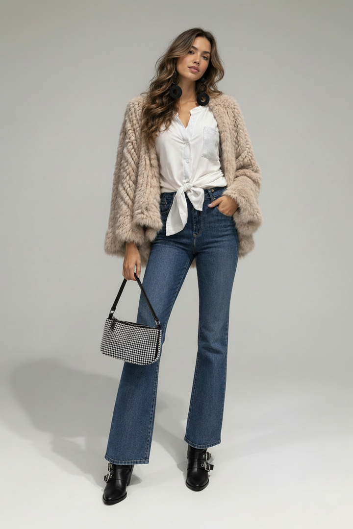 Luxury Rabbit Fur Jacket by Runway Secrets
