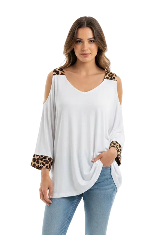 CUT OUT ZEBRA TOP BY SAMBARA