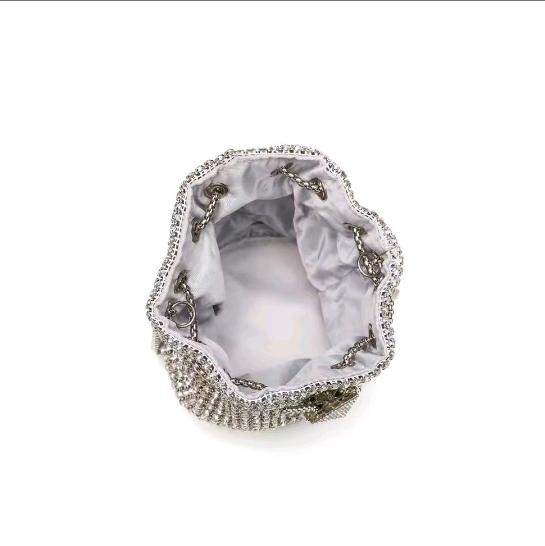 Rainbow Crystal Bucket Bag by Runway Secrets