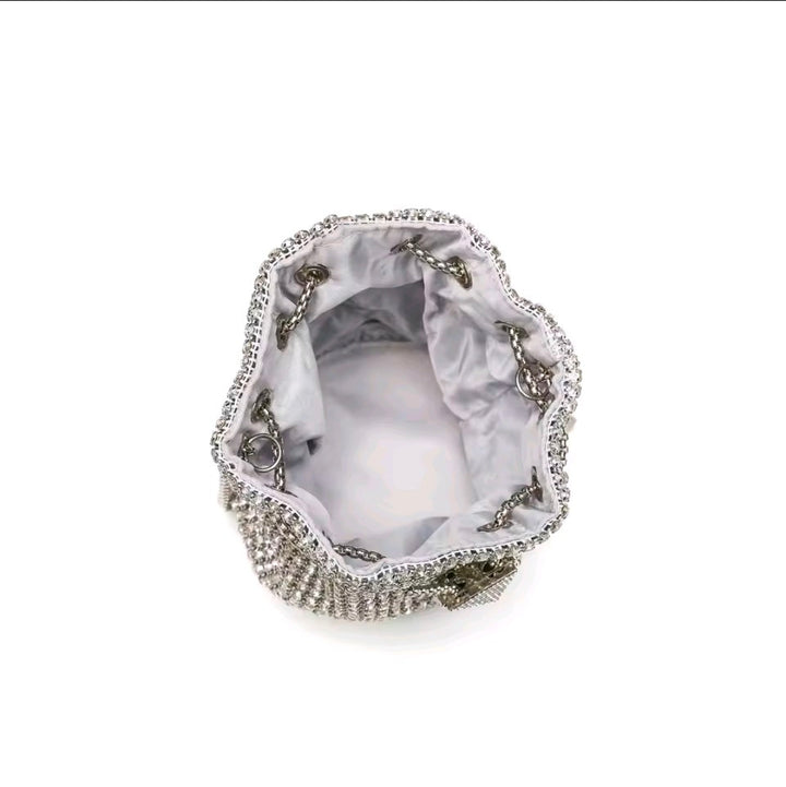 Rainbow Crystal Bucket Bag by Runway Secrets