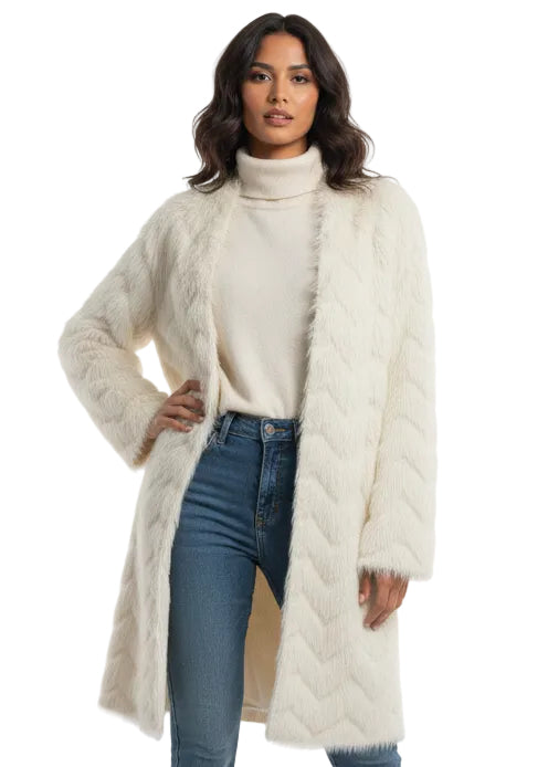 Luxe Soft Faux Fur Cardigan by Sambara