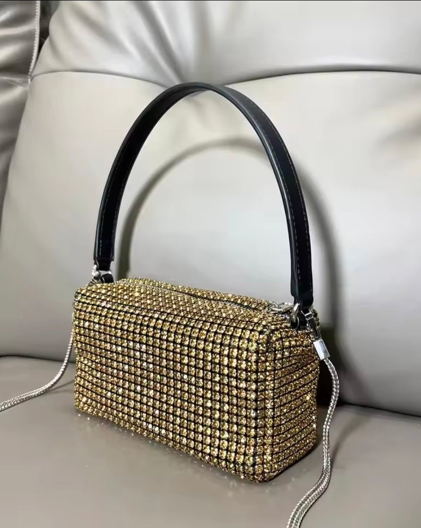 Crystal Glam Top Handle Bag by Runway Secrets
