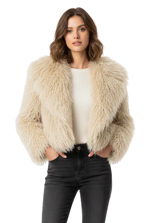 The Bordeaux Luxe Shag Jacket By Runway Secrets