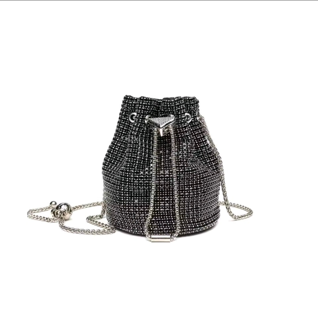 Rainbow Crystal Bucket Bag by Runway Secrets