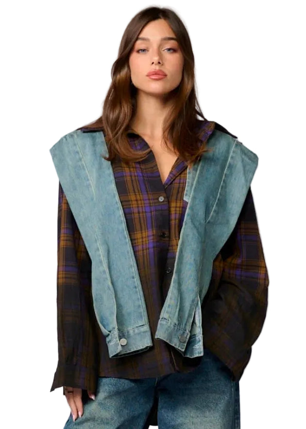 Fusion Denim Shirt by Seven Seventy