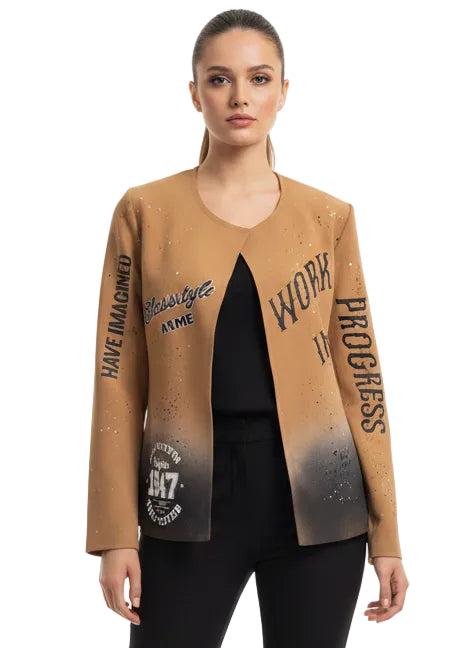 GRAPHIC LIGHTWEIGHT CARDIGAN BY ANGELA
