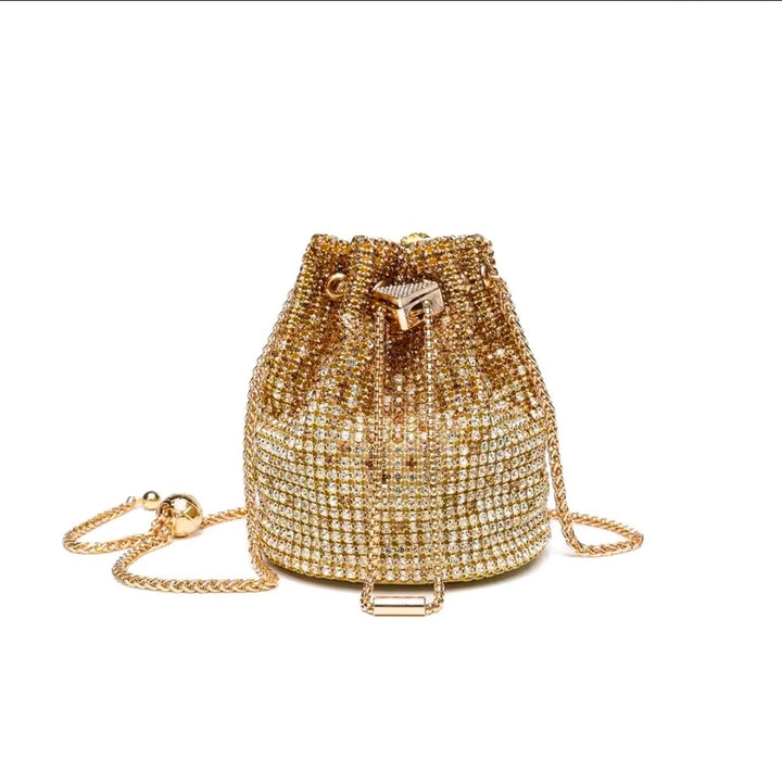 Rainbow Crystal Bucket Bag by Runway Secrets