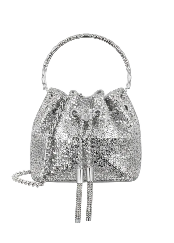 Crystal Luxe Drawstring Bag by Runway Secrets