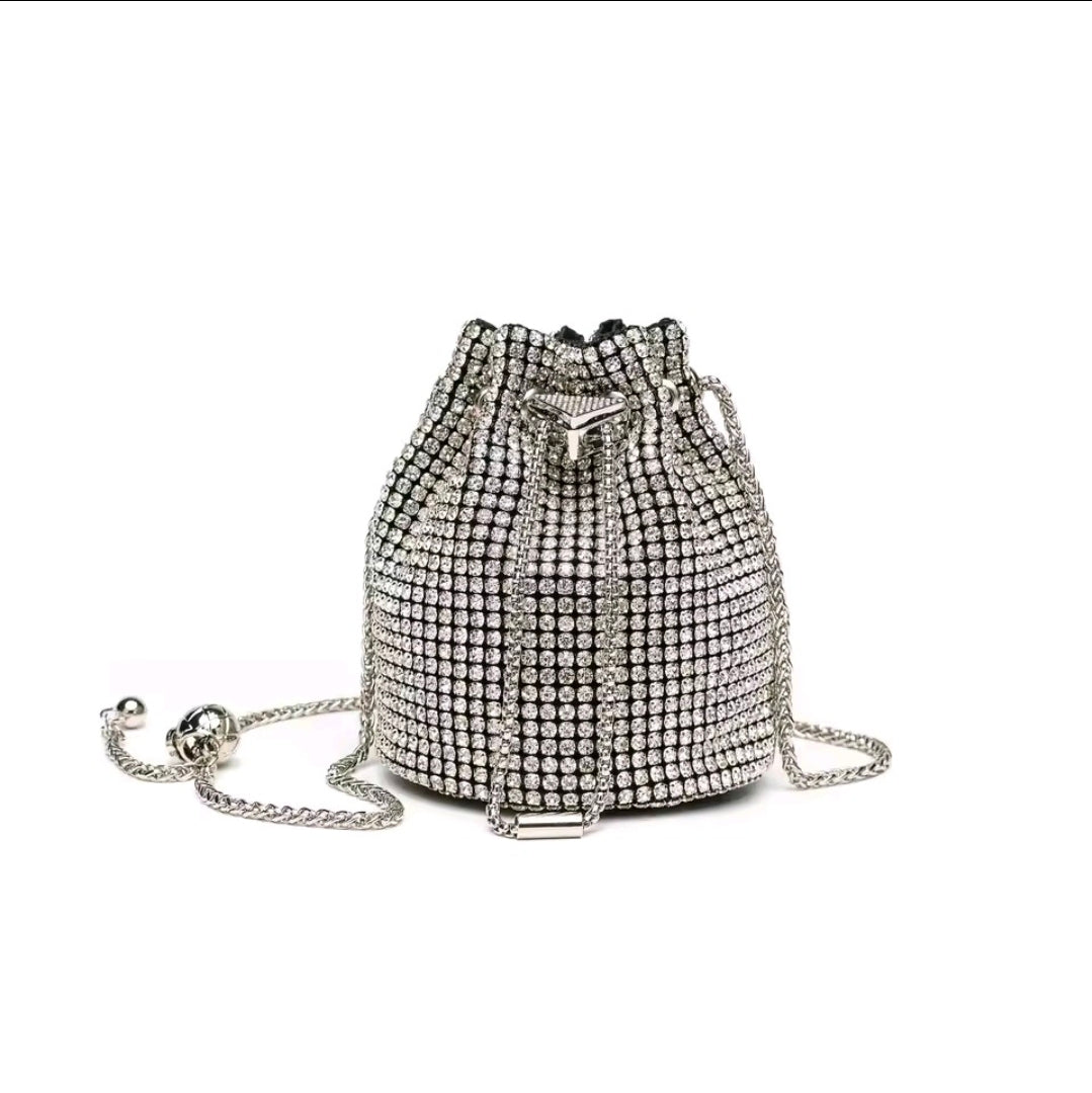 Rainbow Crystal Bucket Bag by Runway Secrets