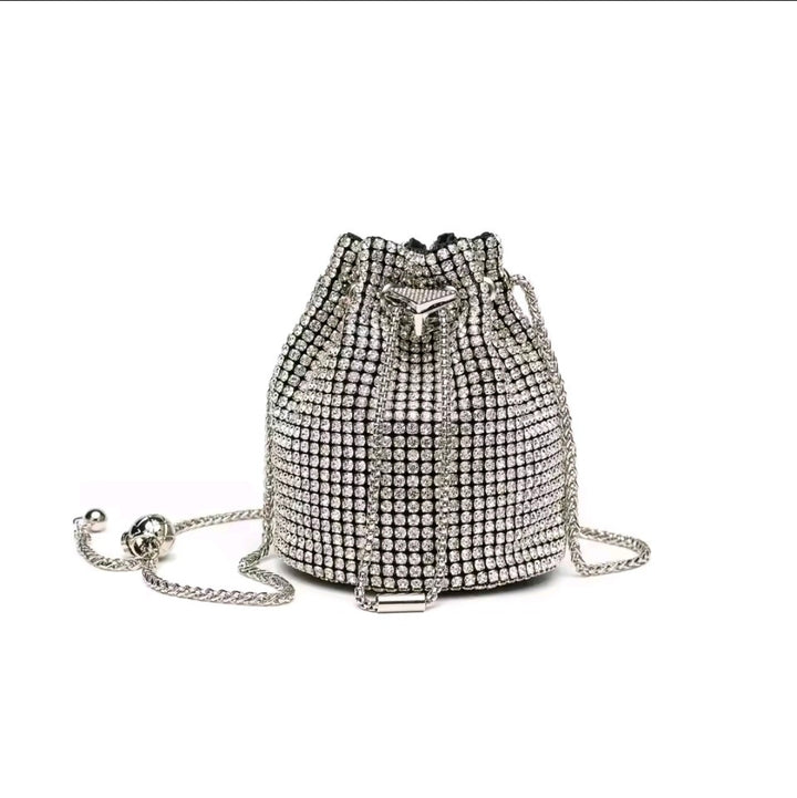 Rainbow Crystal Bucket Bag by Runway Secrets