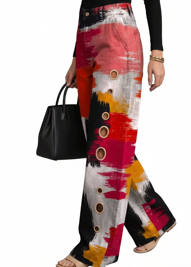 Muse Art Print Wide Leg Pants