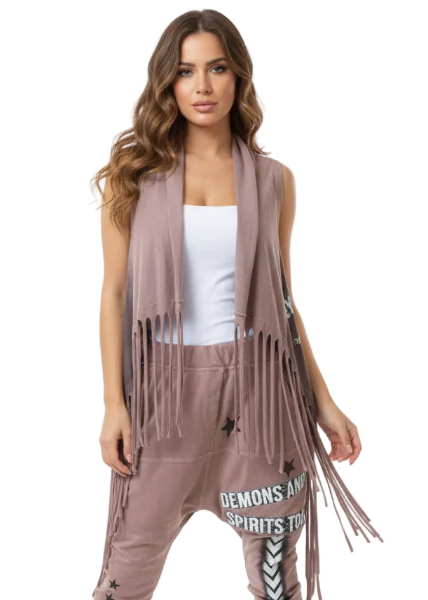 FRINGE VEST BY ANGELA