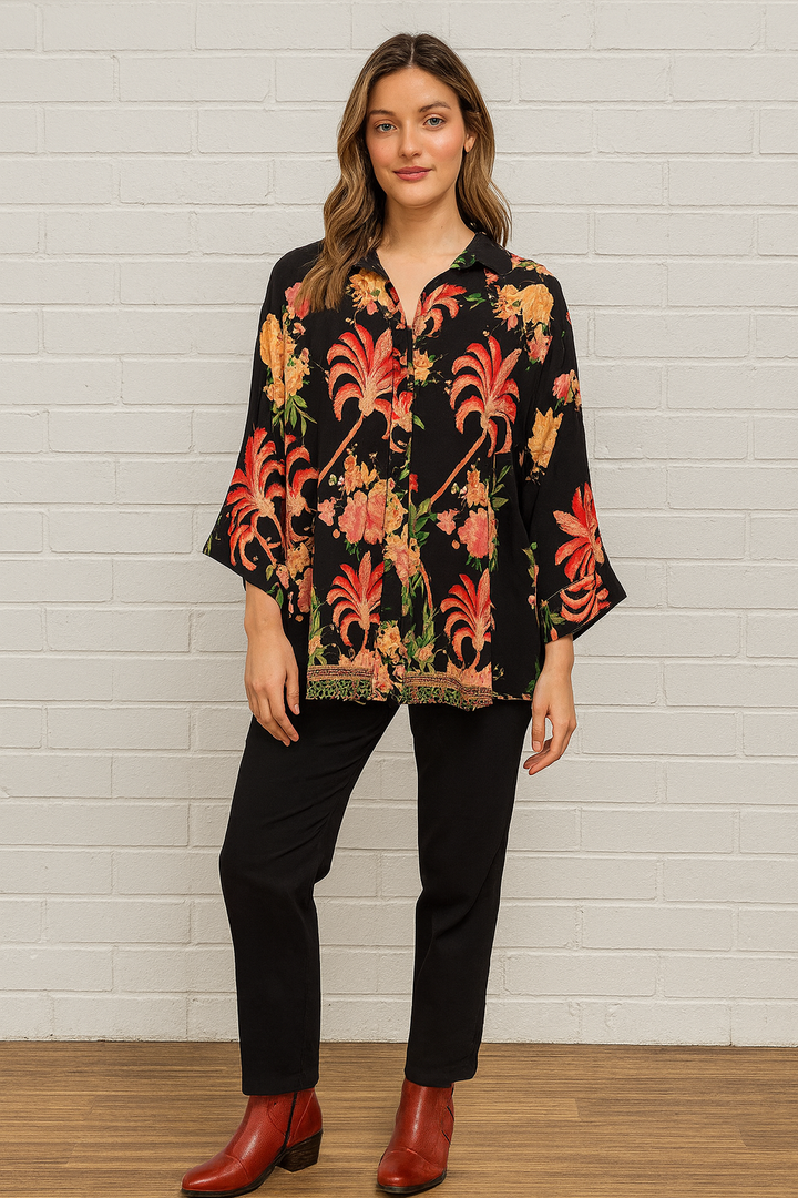 GEO ETHNIC PRINT SHIRT