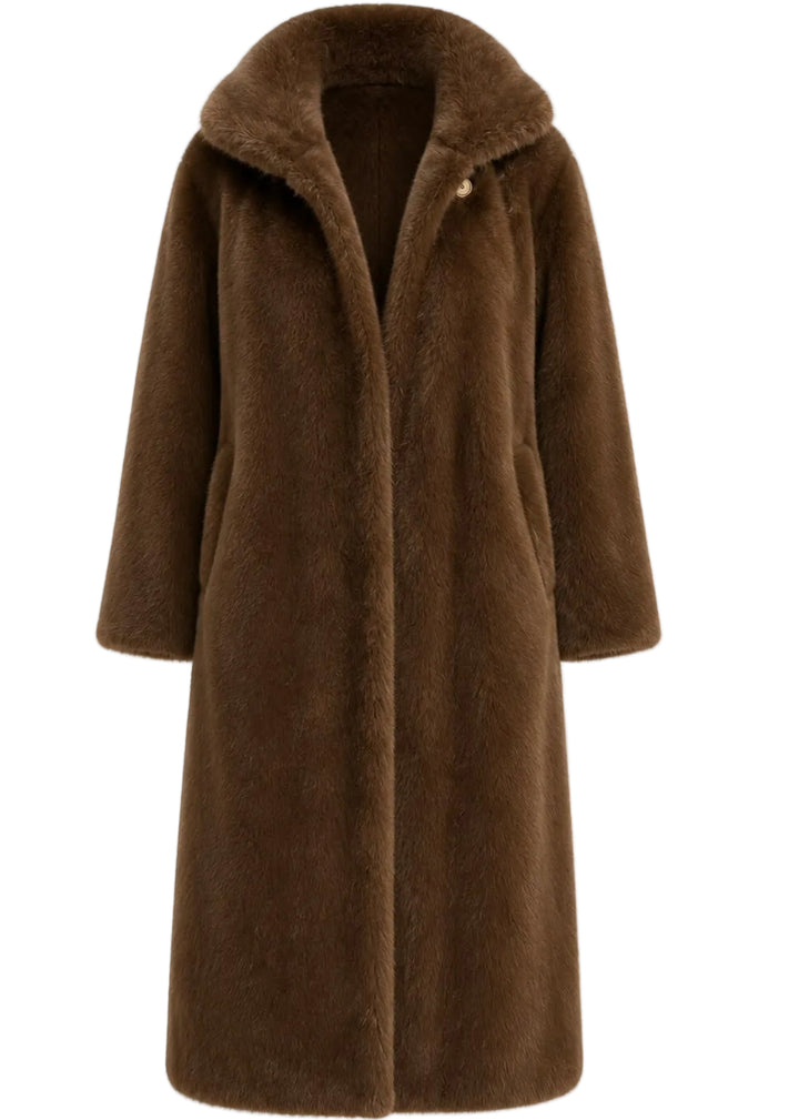 LUXE VELVET FAUX FUR COAT BY FRIA