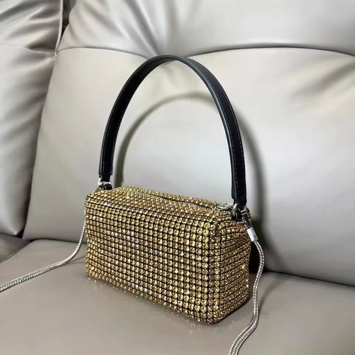 Crystal Glam Top Handle Bag by Runway Secrets