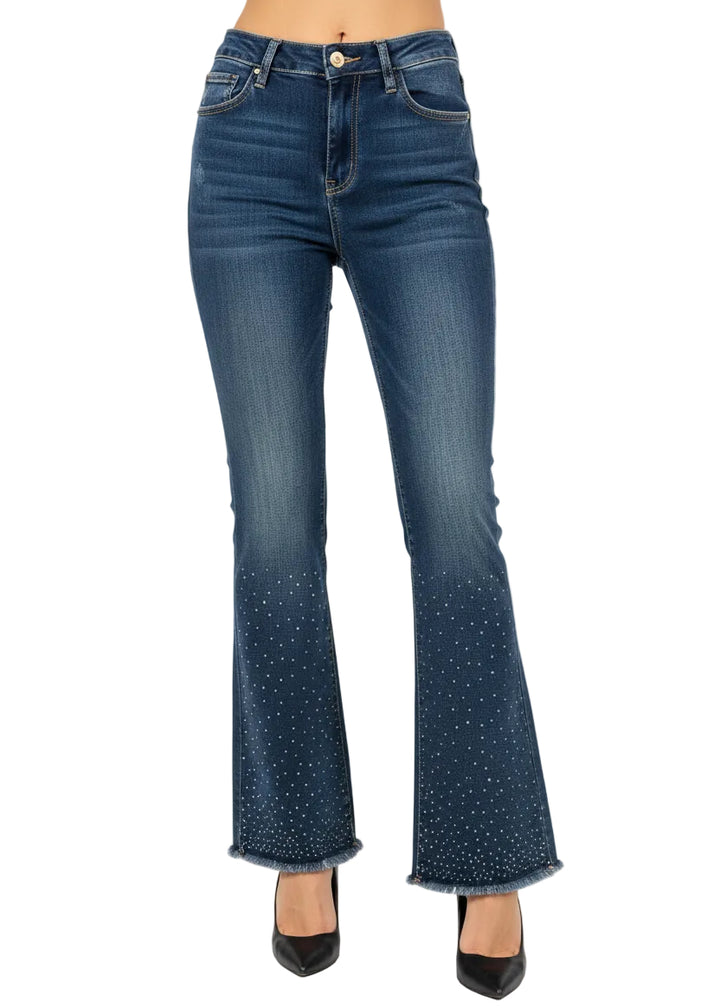 Midnight Sparkle Flare Jeans by Runway Secrets