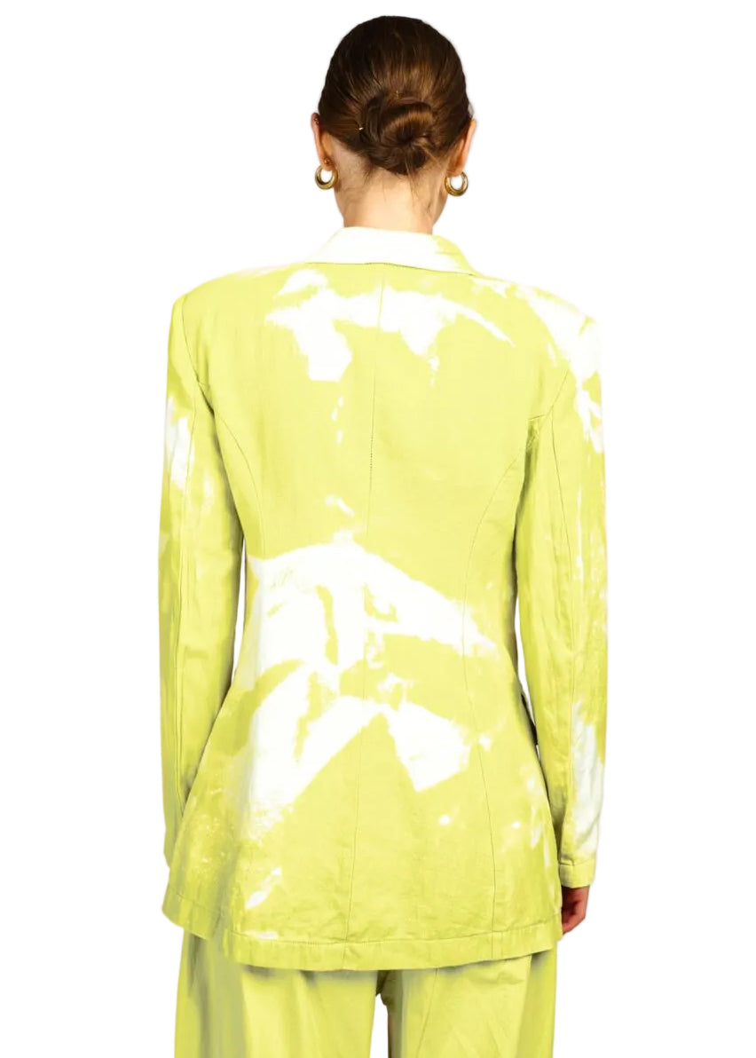yellow Tie dye blazer | Runway Secrets