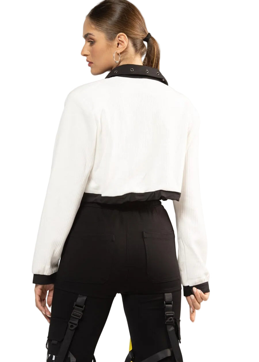 white Long sleeve crop top | Runway Secrets