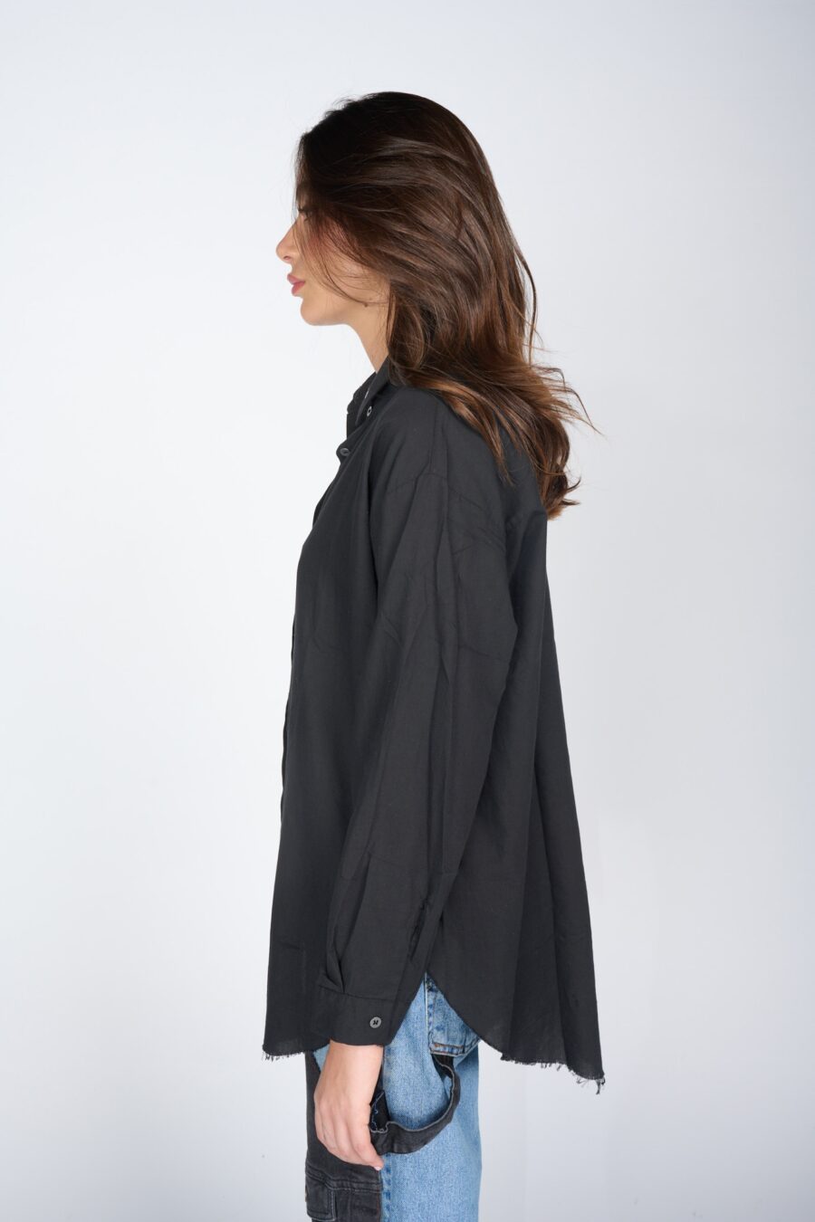 Black shirt with zip details | ZIP BLACK SHIRT