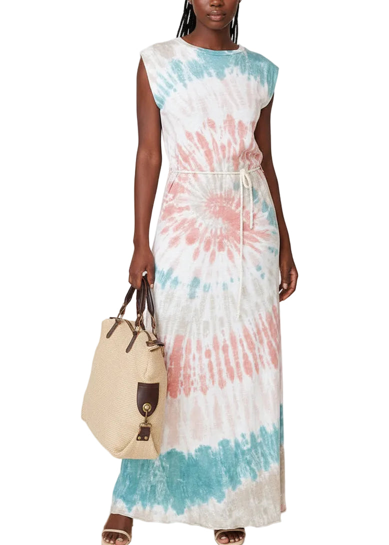BEACH - SLEEVELESS COTTON DRESS WITH STRING BELT Runway Secrets BEACH - SLEEVELESS COTTON DRESS WITH STRING BELT Runway Secrets